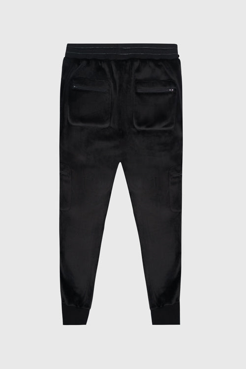 Metal Logo Velour Flared Sweatpants