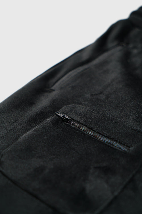 Metal Logo Velour Flared Sweatpants