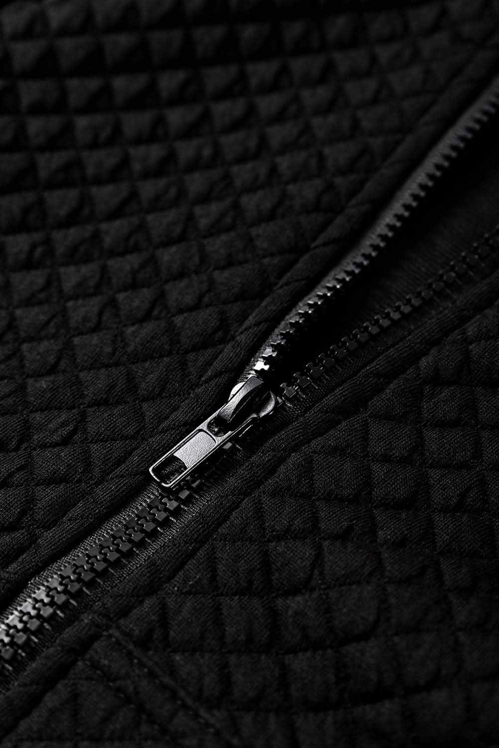 Quilted Jacket - Hooded Zipper - Women's Casual