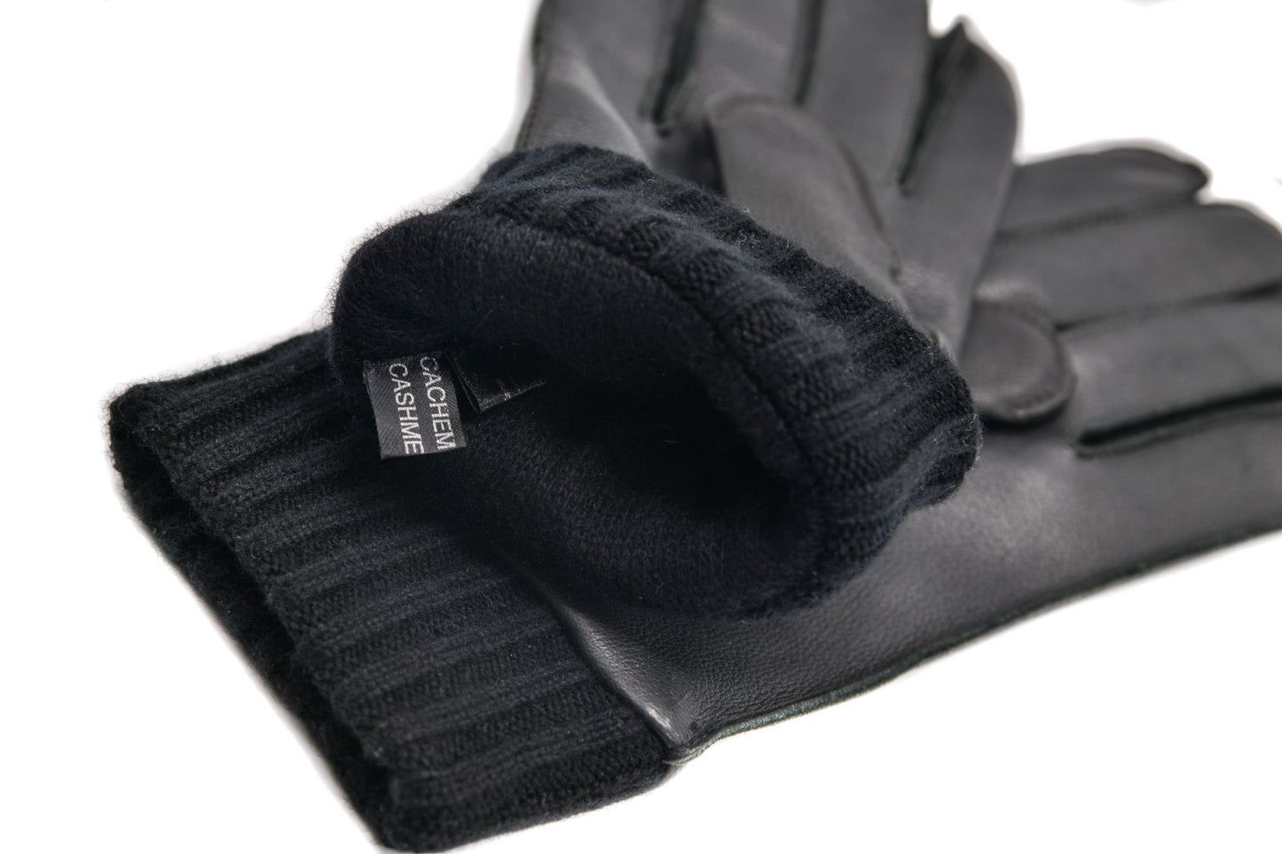 Mario Portolano Leather-Cashmere Thick Gloves