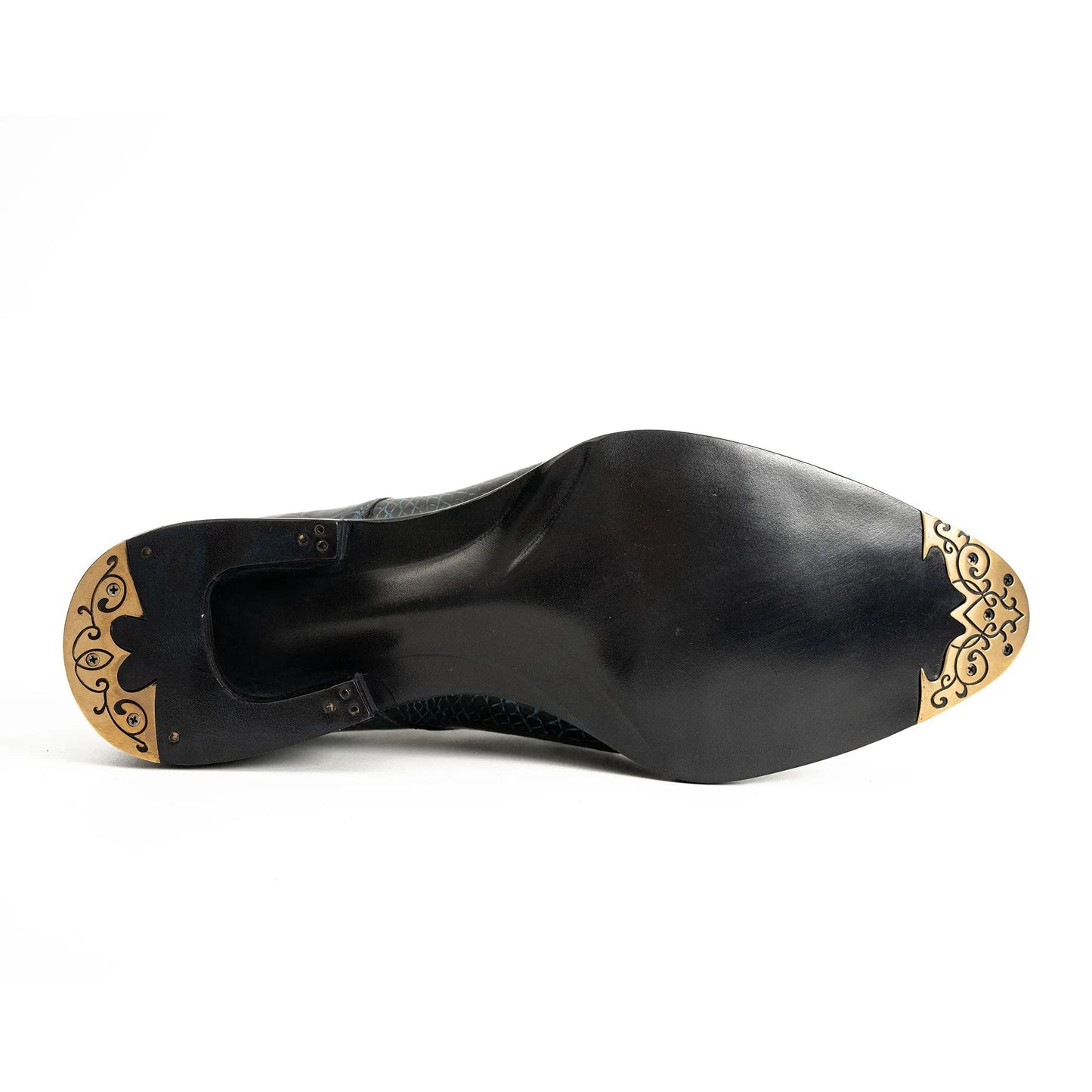 Blue Patina Crocodile Norwegian Oxford 8002