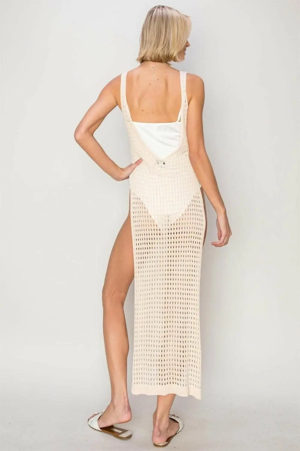 Trendsi swimwear - Boho Goddess Crochet Backless Dress for Summer Glam