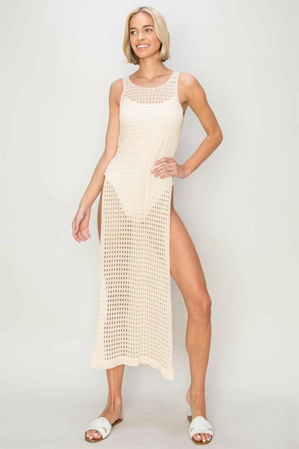 Trendsi swimwear - Boho Goddess Crochet Backless Dress for Summer Glam