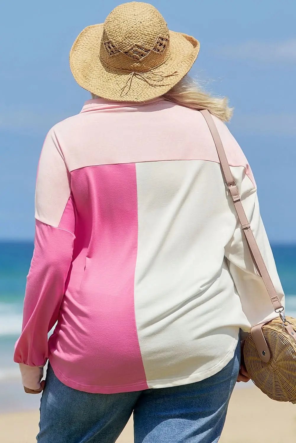 Love Salve Color Block Sweatshirt Daily Wear Women's Plus Size Top: Soft, Casual