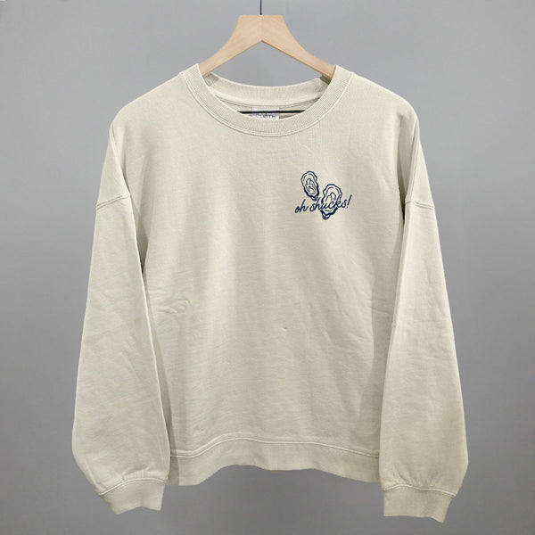 Oh Shucks Oysters (Navy Blue) (Left Chest)