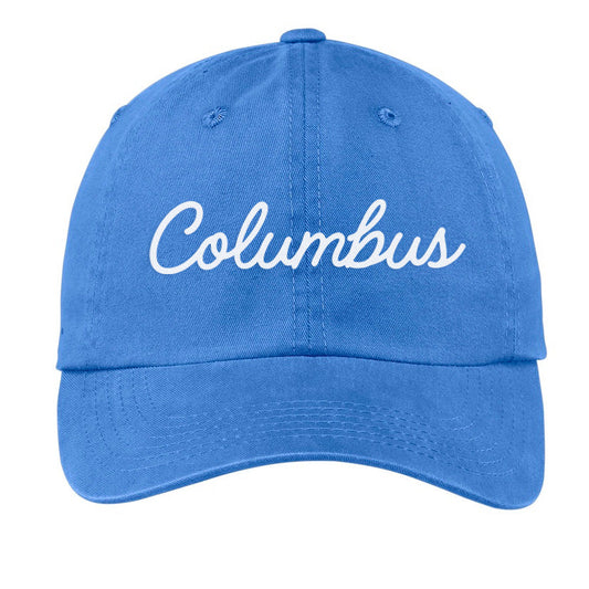 Columbus Cursive Baseball Cap