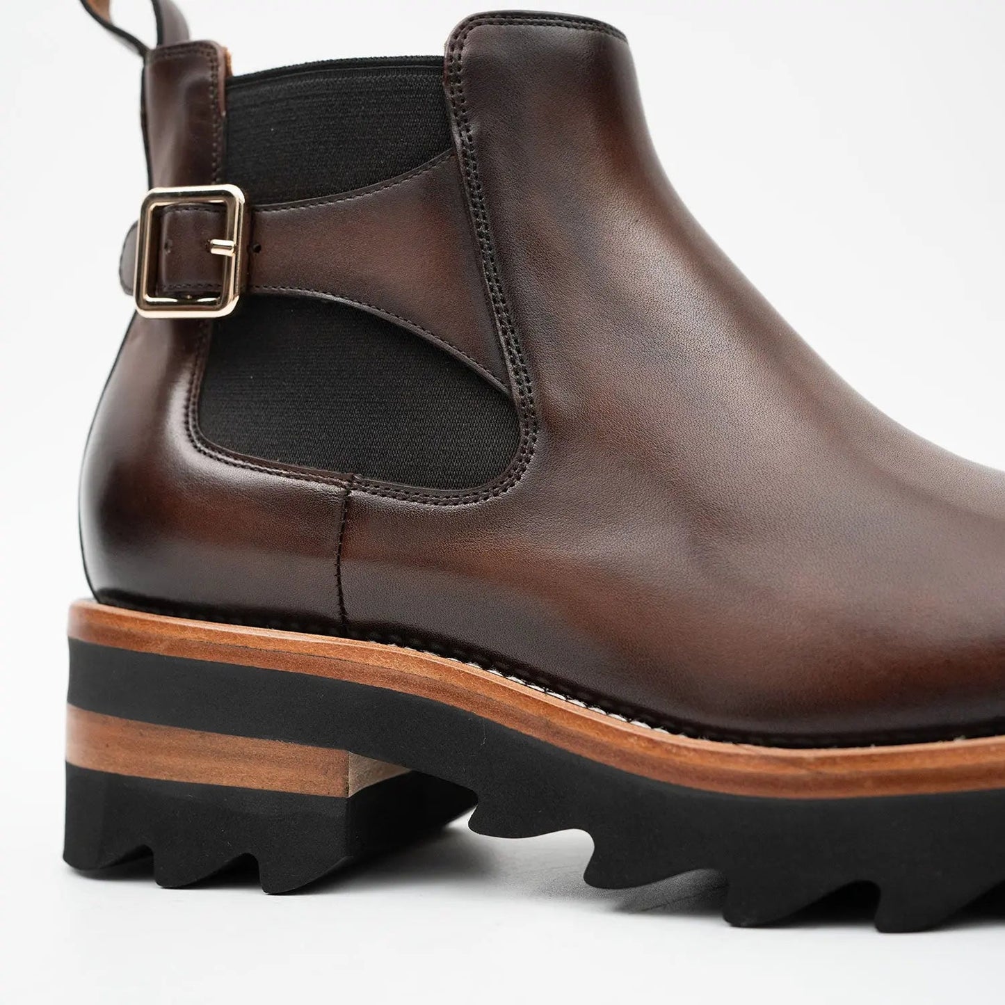 Brogue Chelsea Boots Brown