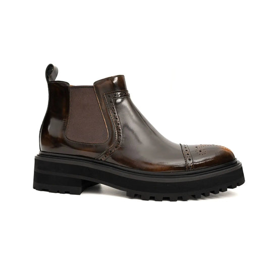 Brogue Platform Chelsea Boot