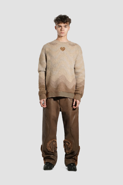 Mohair Knit Crewneck Sweater