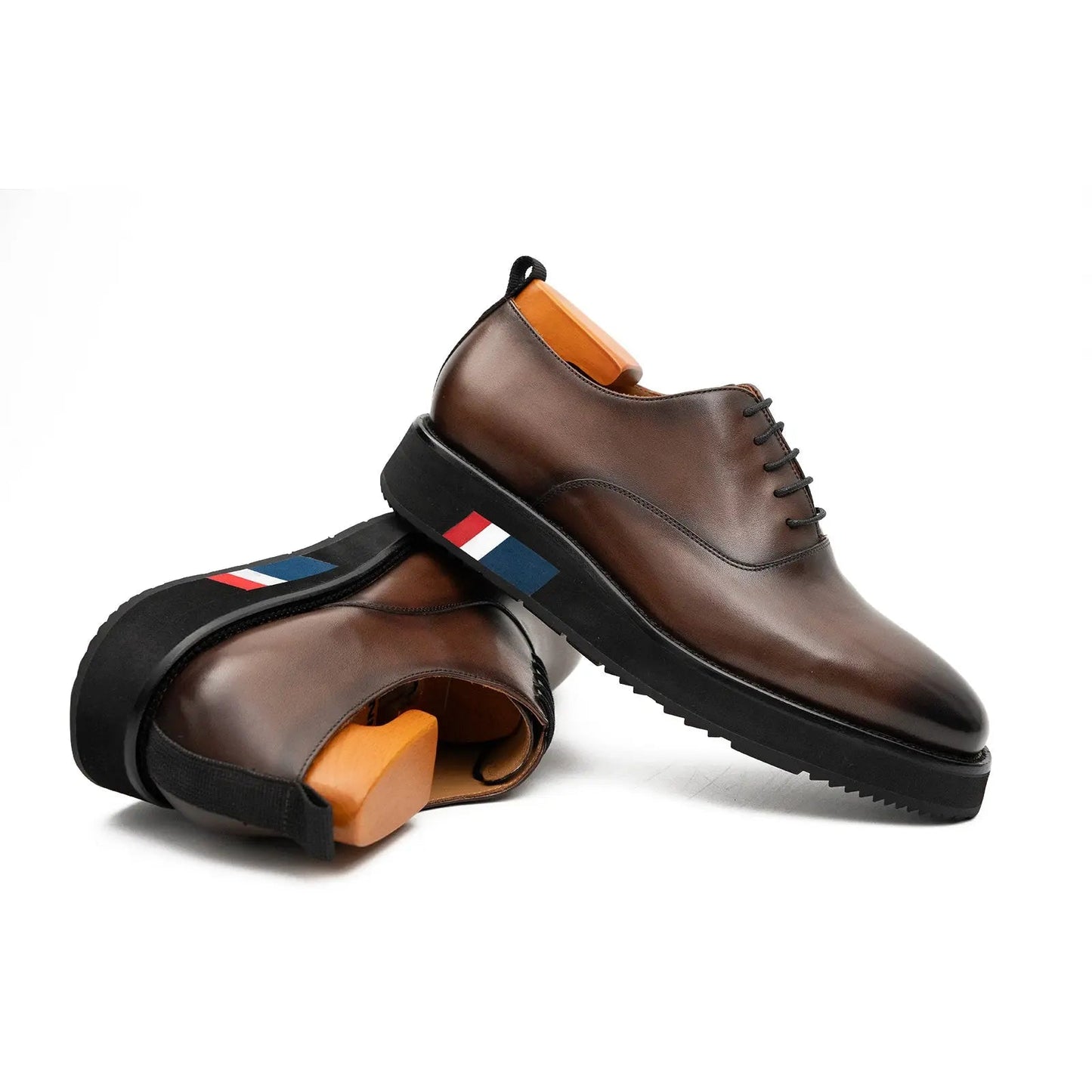 Brown Calfskin Oxford Shoes