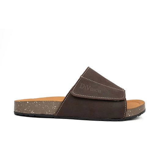 Brown Single - Strap Slide Sandals