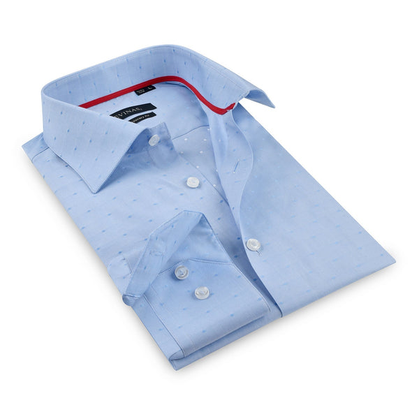 Button-Up Shirt // Blue -  Contemporary Fit - Contrast trimming - final sale