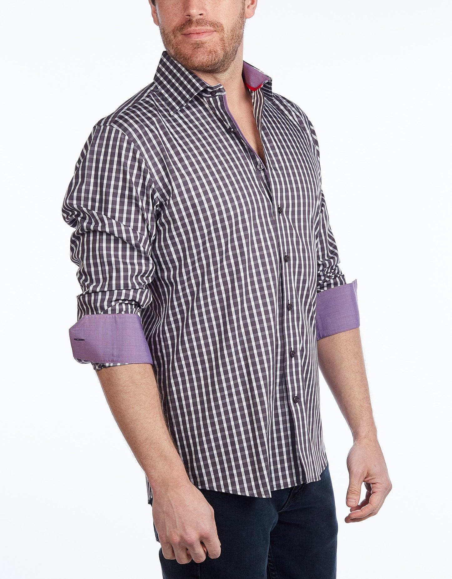 Button-Up Shirt // -  Contemporary Fit - Contrast trimming - final sale