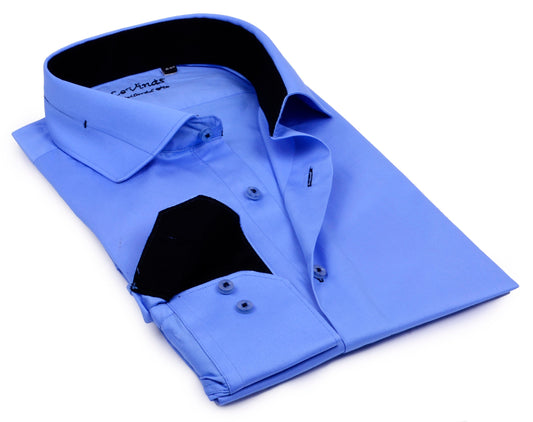 Button-Up Shirt //  - Tailored Fit - contrast  trimming - final sale