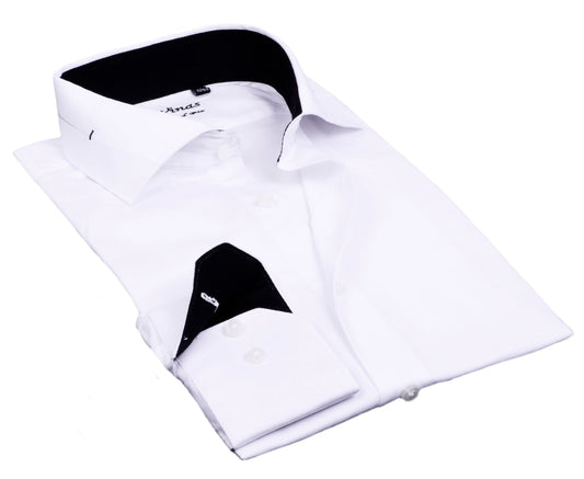 Button-Up Shirt //  - Tailored Fit - contrast  trimming - final sale