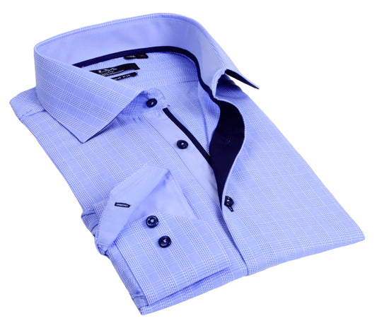 Button-Up Shirt //  - Tailored Fit - contrast  trimming - final sale