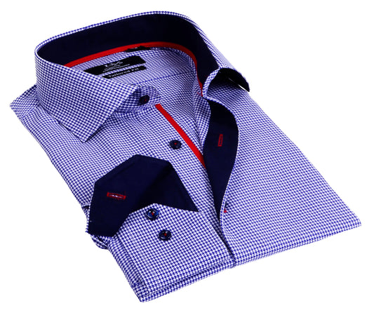 Button-Up Shirt //  - Tailored Fit - contrast  trimming - final sale