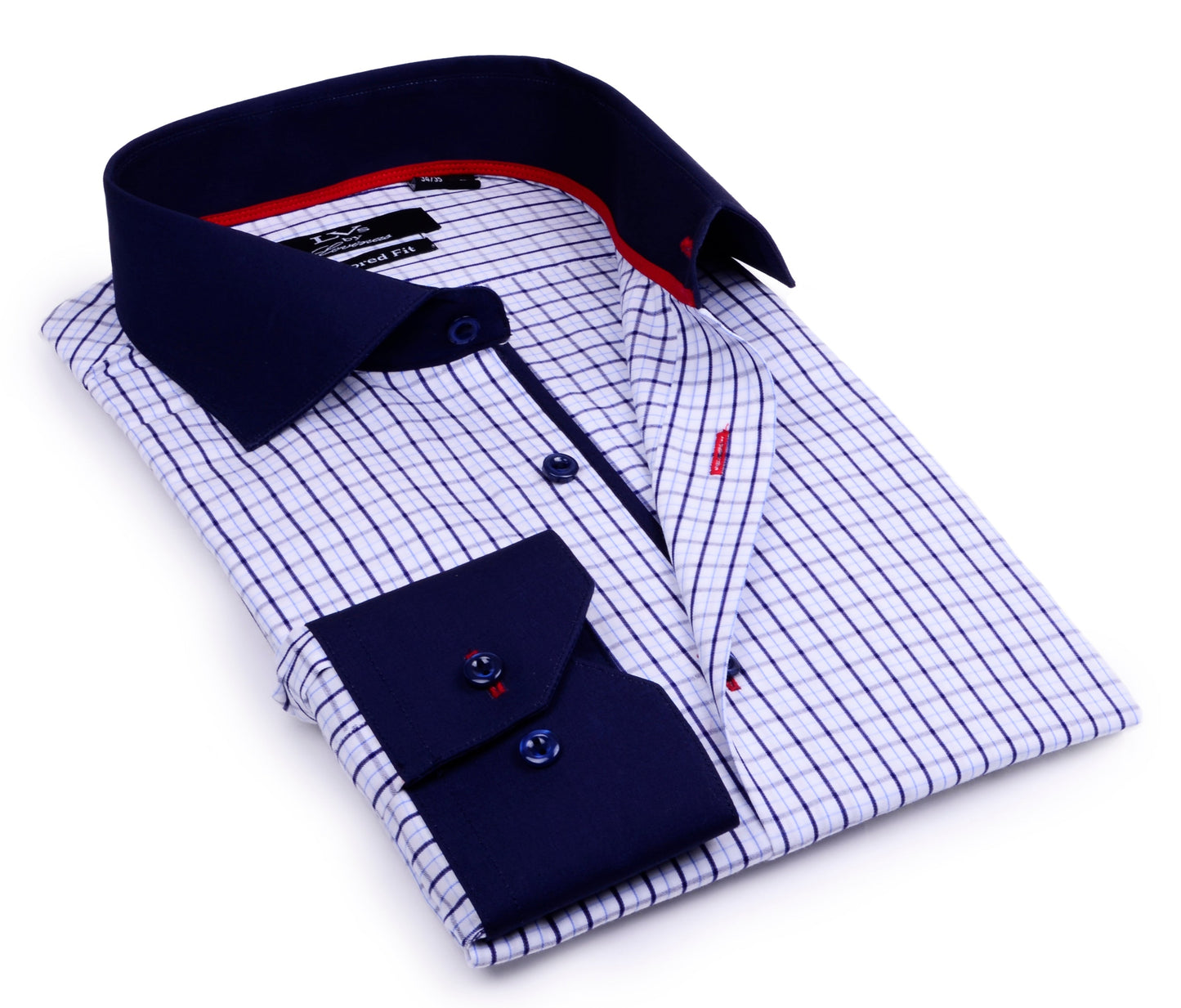 Button-Up Shirt //  -Tailored Fit - contrast  trimming - final sale