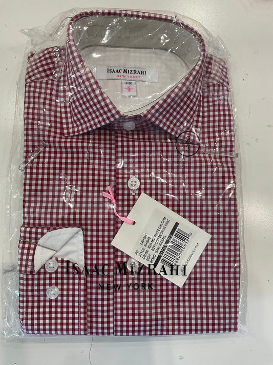 Isaac Mizrahi - Red and White Gingham Dress Shirt
