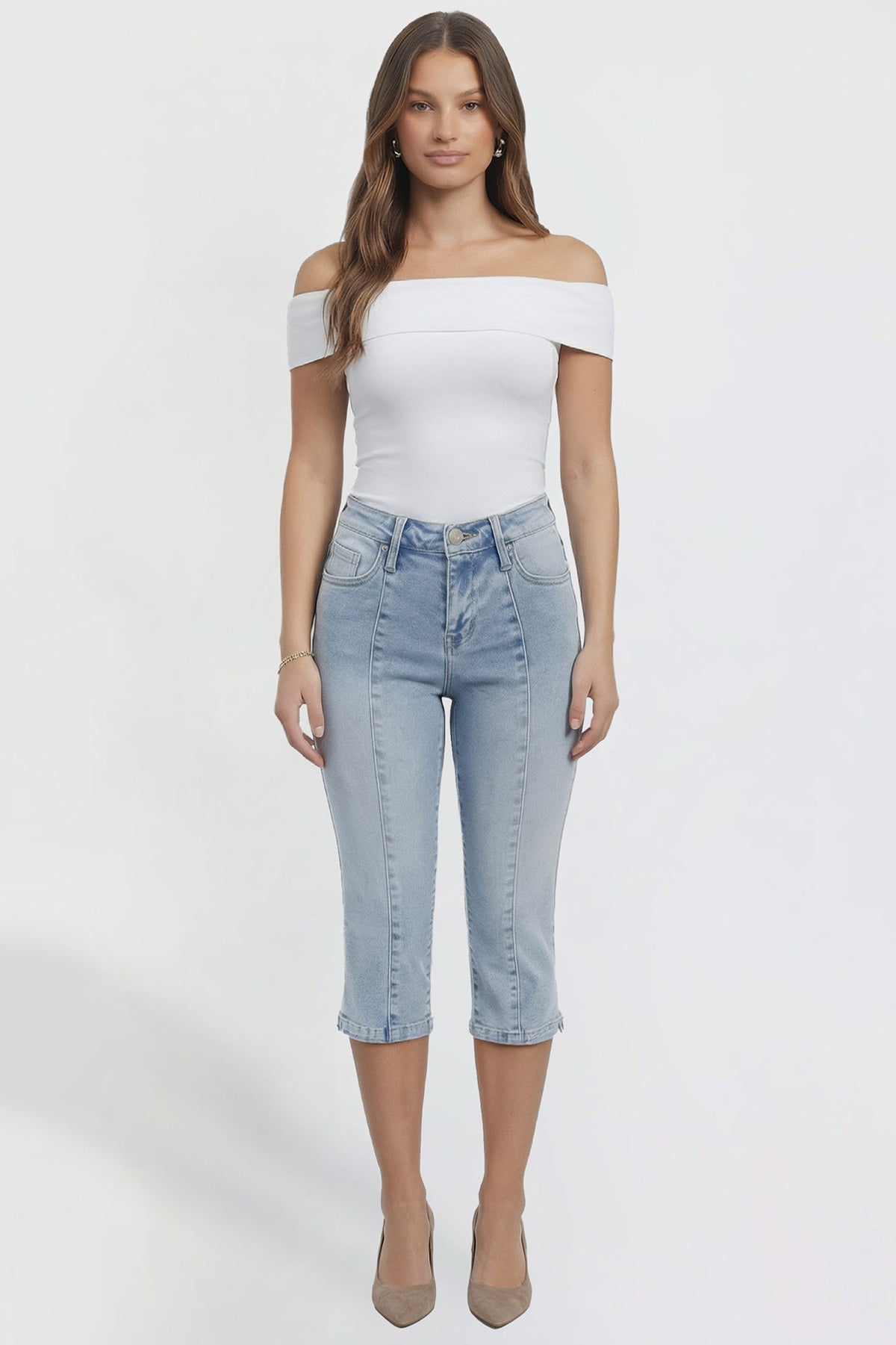 Women's Pin Tuck Capri