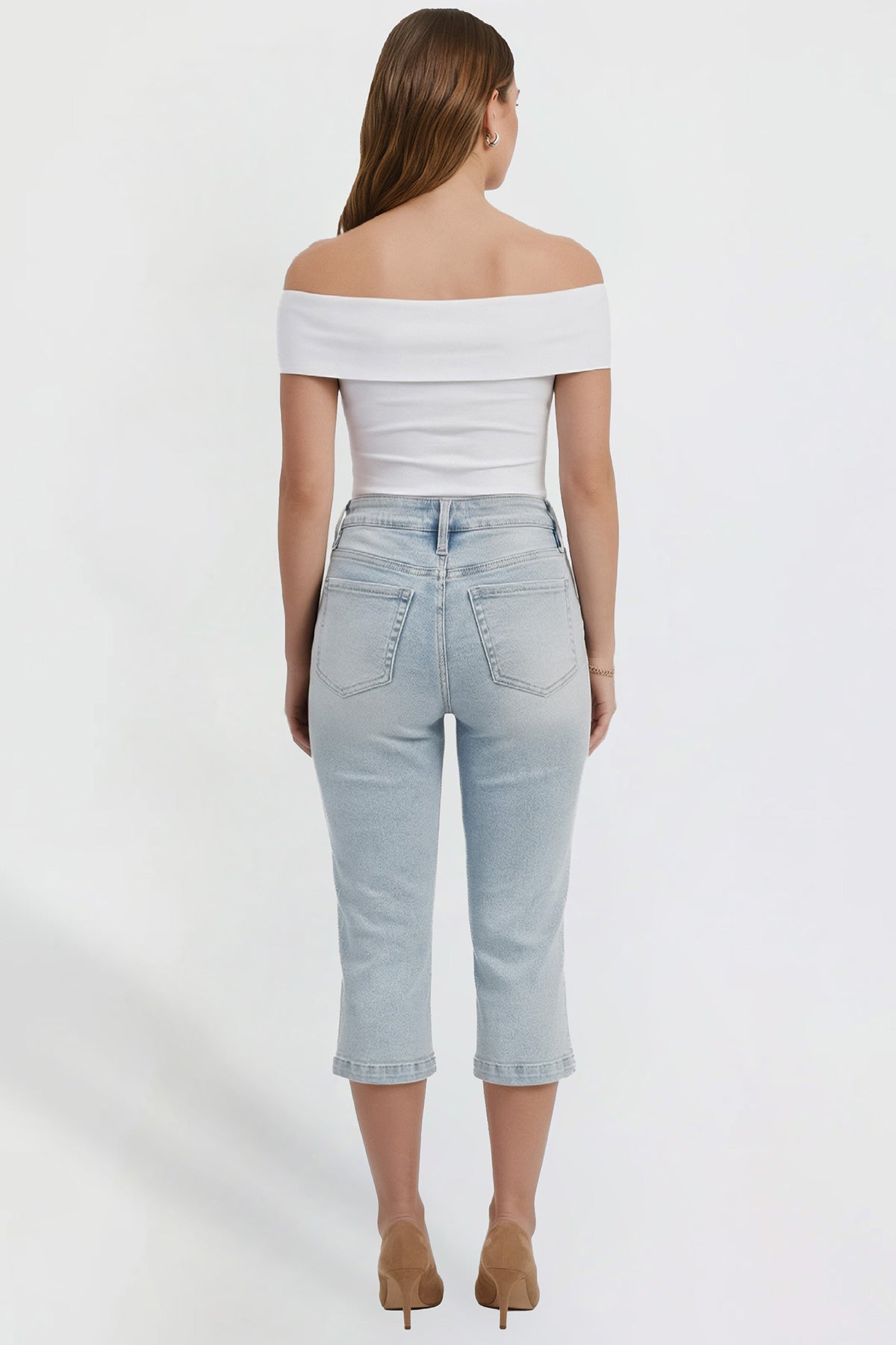 Women's Pin Tuck Capri