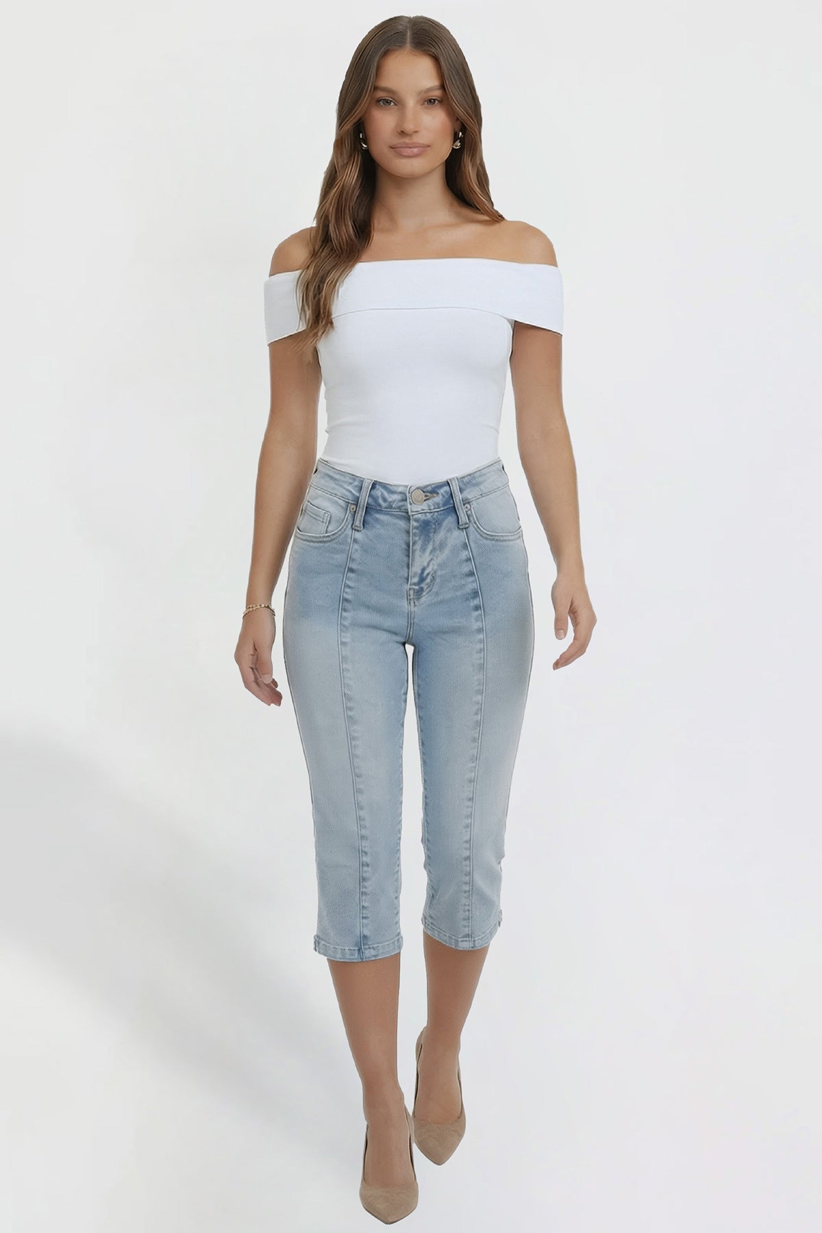 Women's Pin Tuck Capri