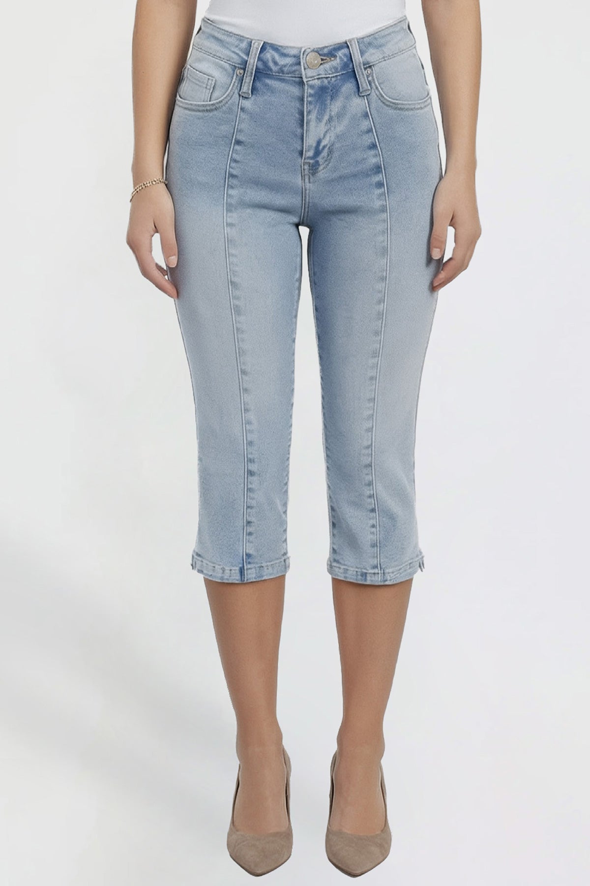 Women's Pin Tuck Capri