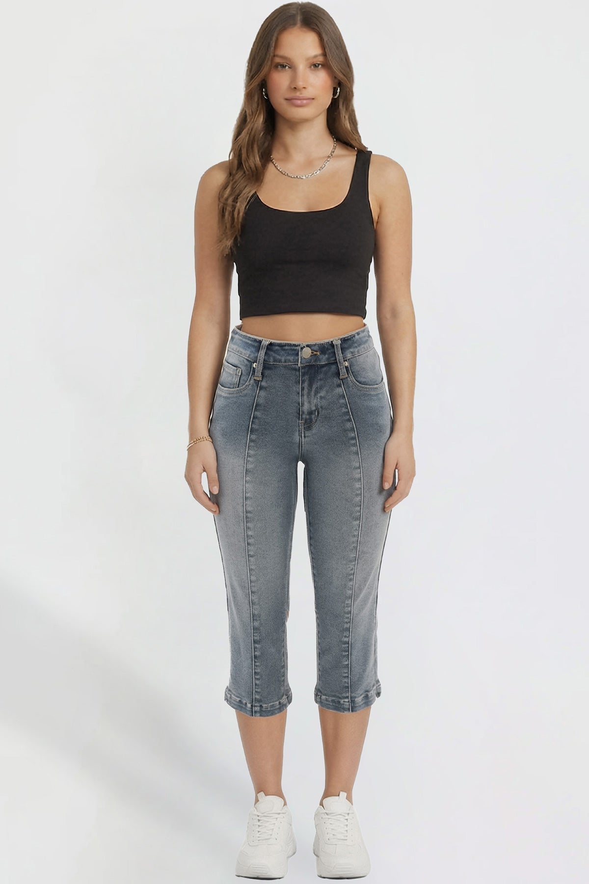Women's Pin Tuck Capri