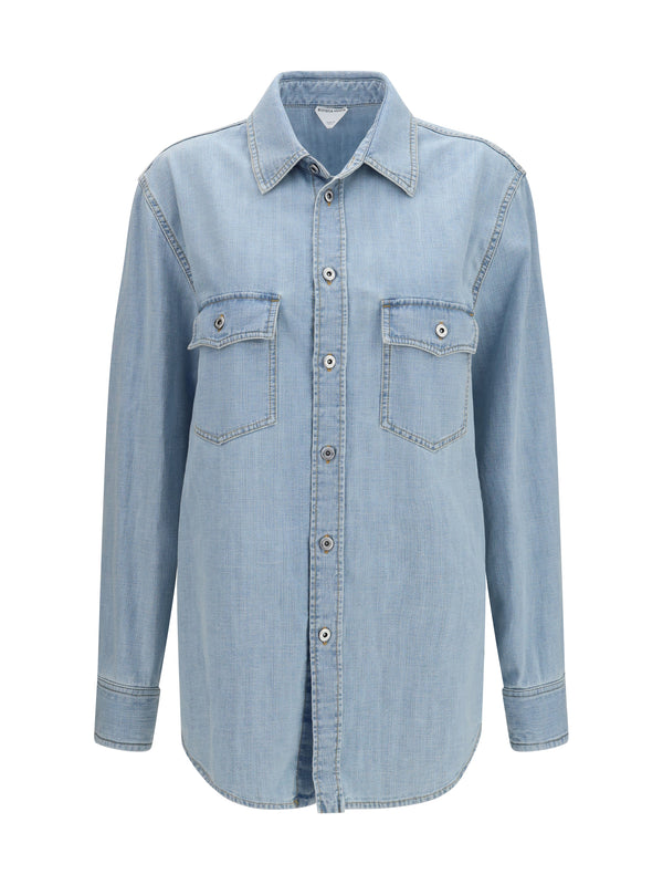 Denim Shirt Sky Bleached Light Bleach