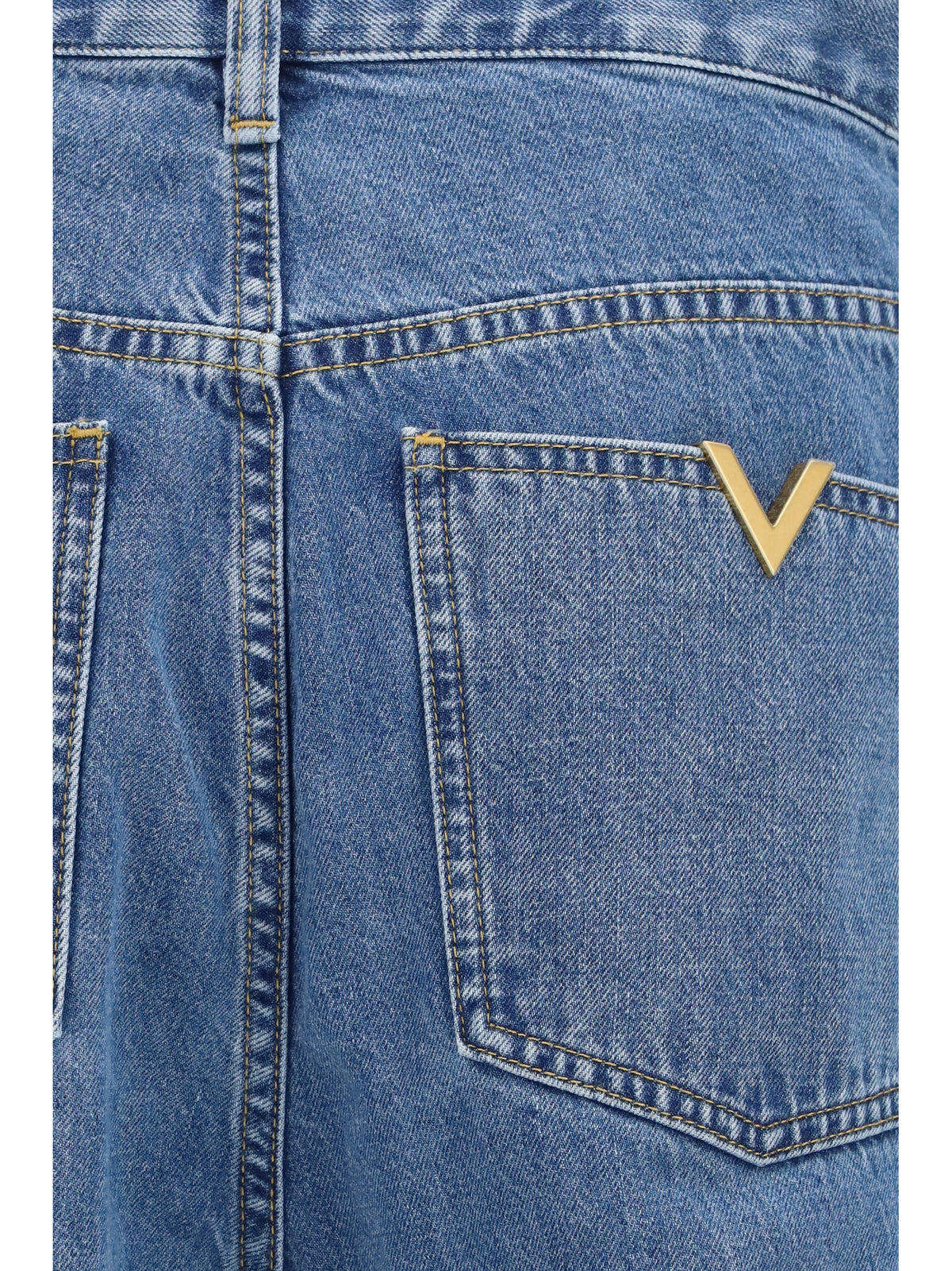 Straight-Leg Denim Jeans