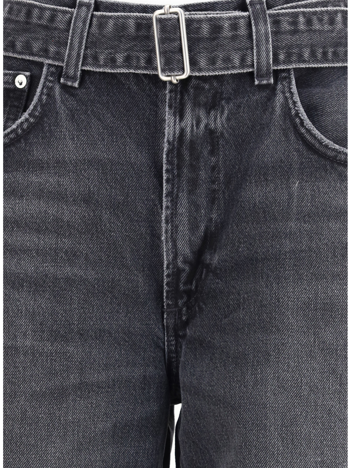 Jeans Cuffed Taper Wide Arcane Black Denim