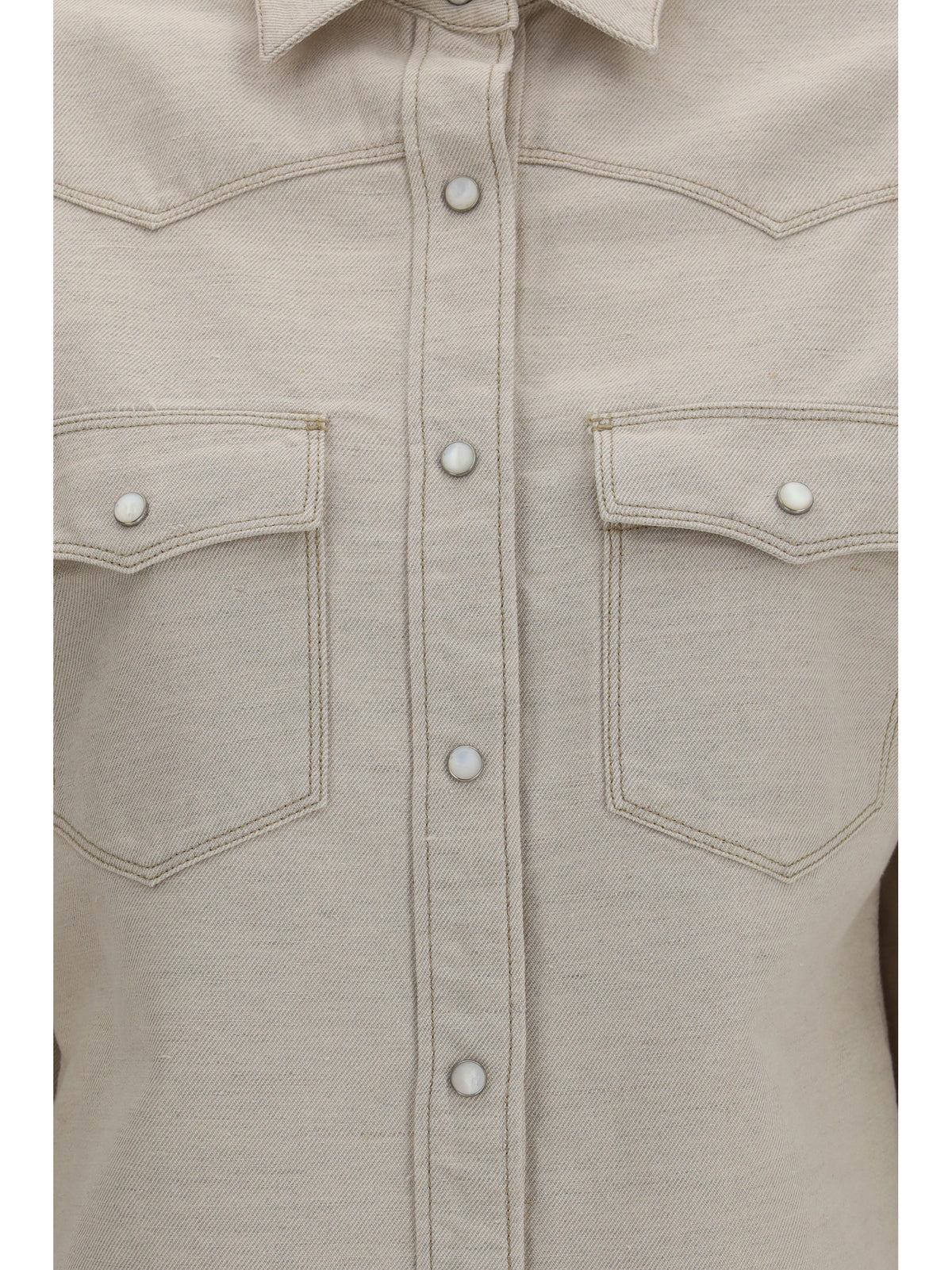 Western Shirt Selleria Denim Ivory