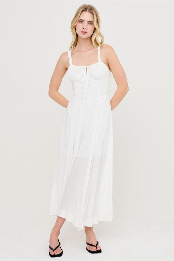 Boned Tie-back Dress