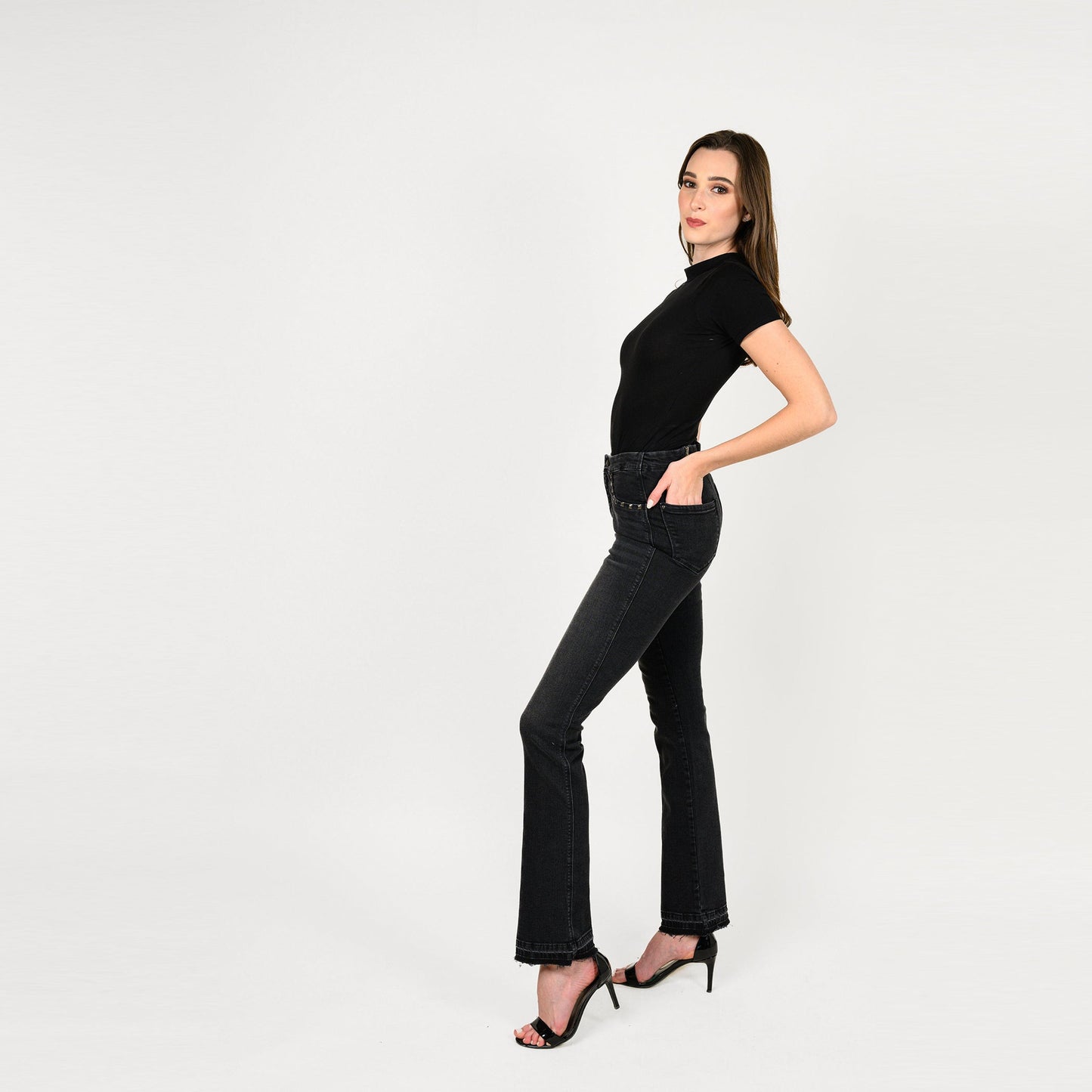 Studded Pockets Bootcut