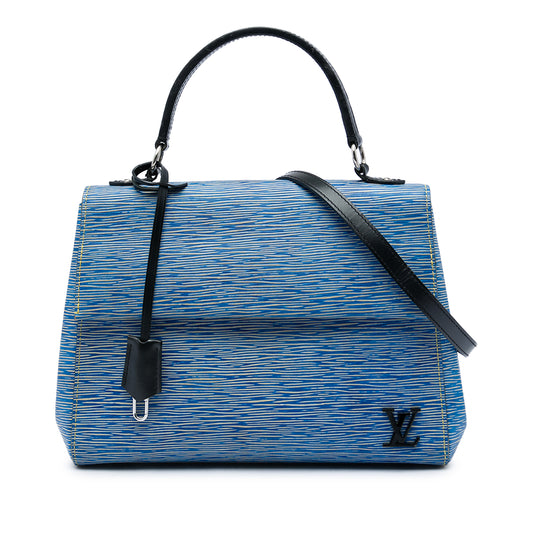 Satchel Bag Cluny MM Blue Epi Leather (Pre-Owned)