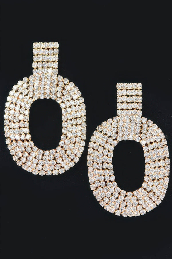 CHELSEA Elegant Rhinestone Drop Earrings: NYFW BYMANYC ® New York