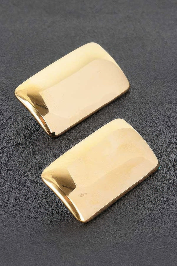 CHELSEA Gold Plated Rectangular Earrings: BYMANYC ® New York