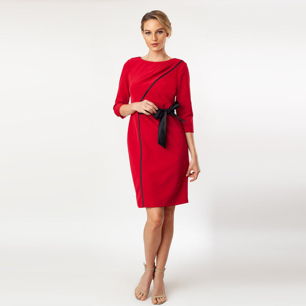 Contrast Side Tie Sheath
