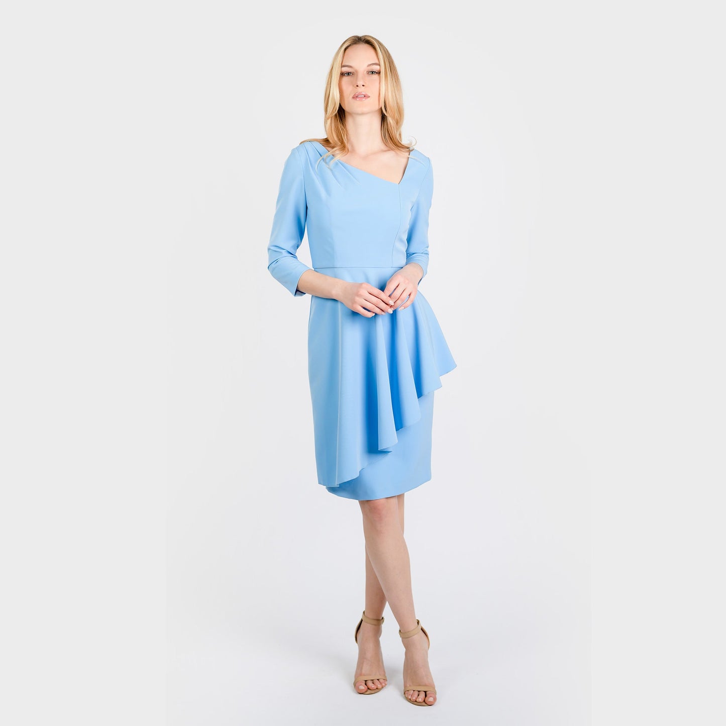 The 3/4 Sleeve Assymmetric Neckline with Overskirt Classic