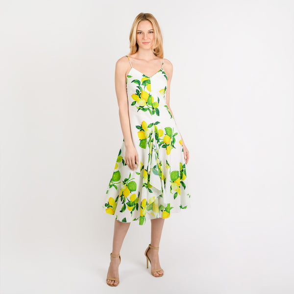 CN7203 Spaguetti Strap Flared Dress