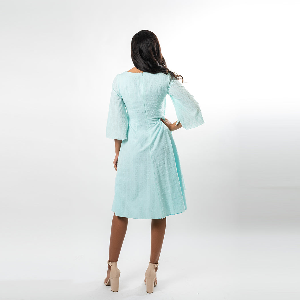 Asymmetric Flared Overlay A-line Dress