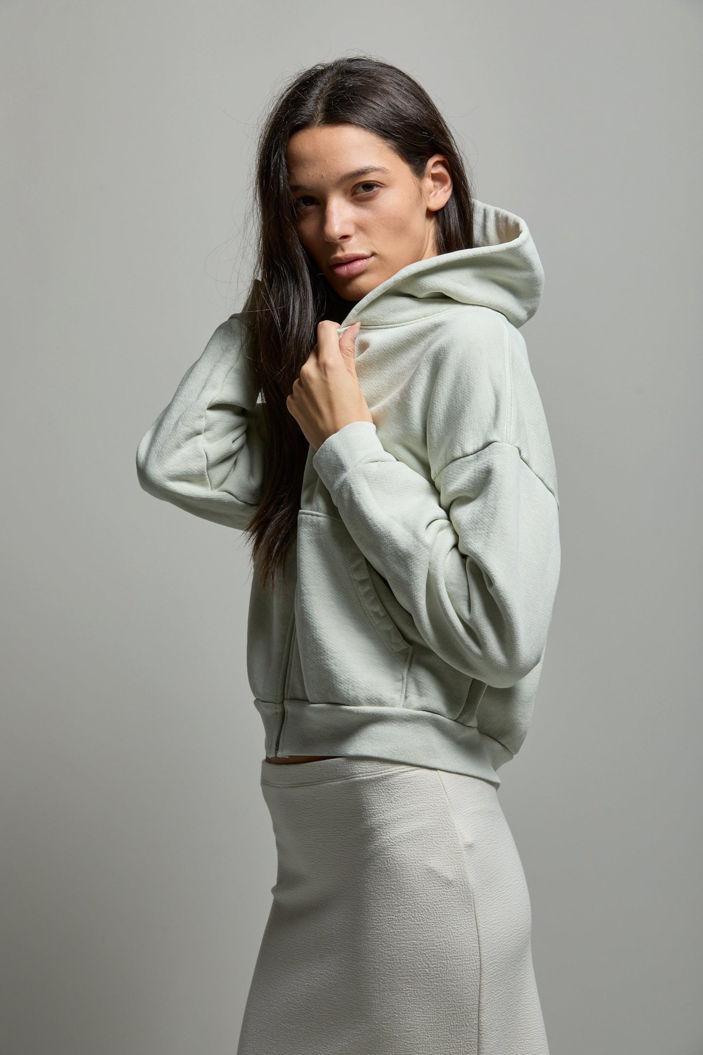 Rosie Cropped Zip-Up Hoodie