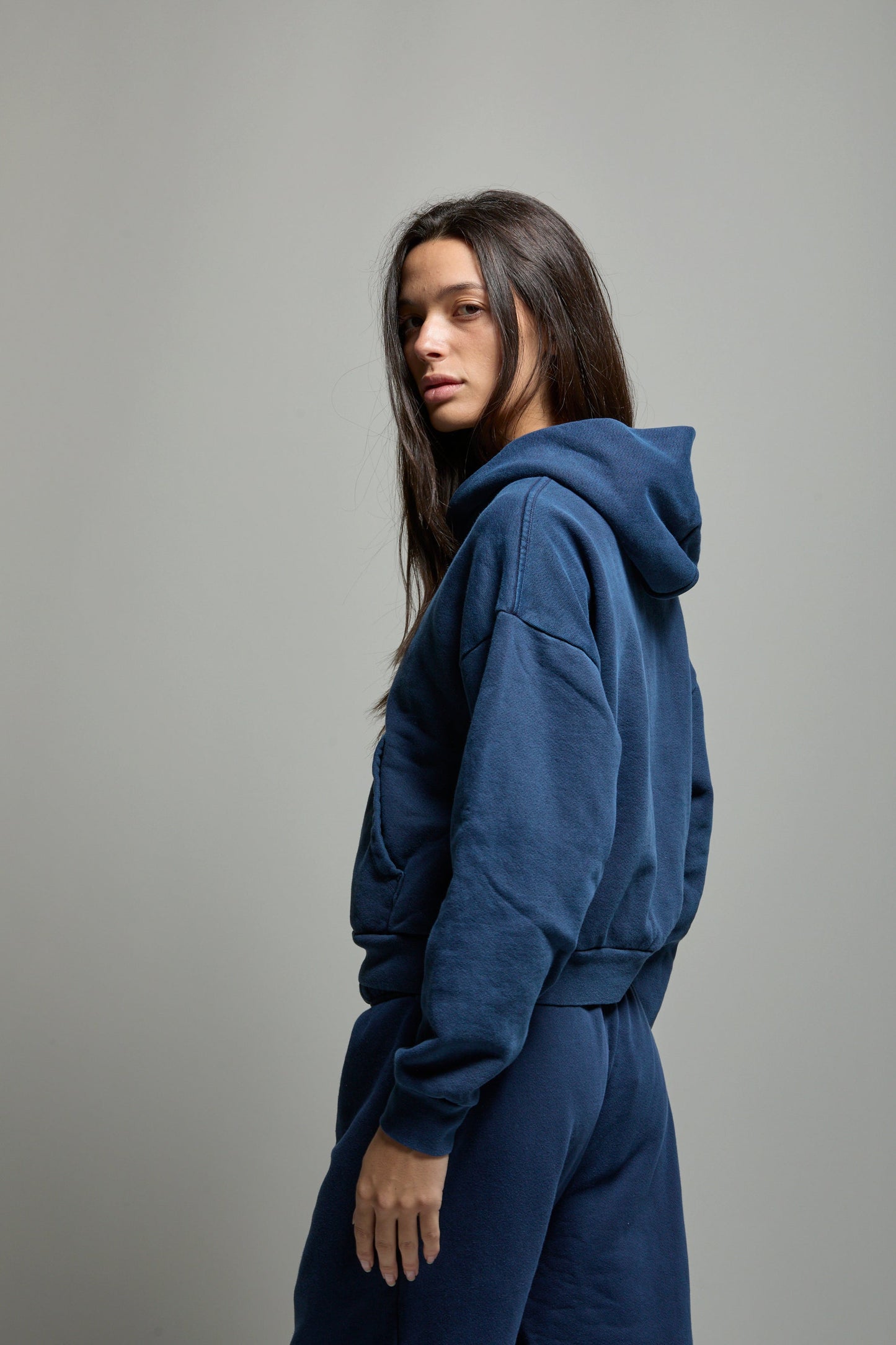Rosie Cropped Zip-Up Hoodie