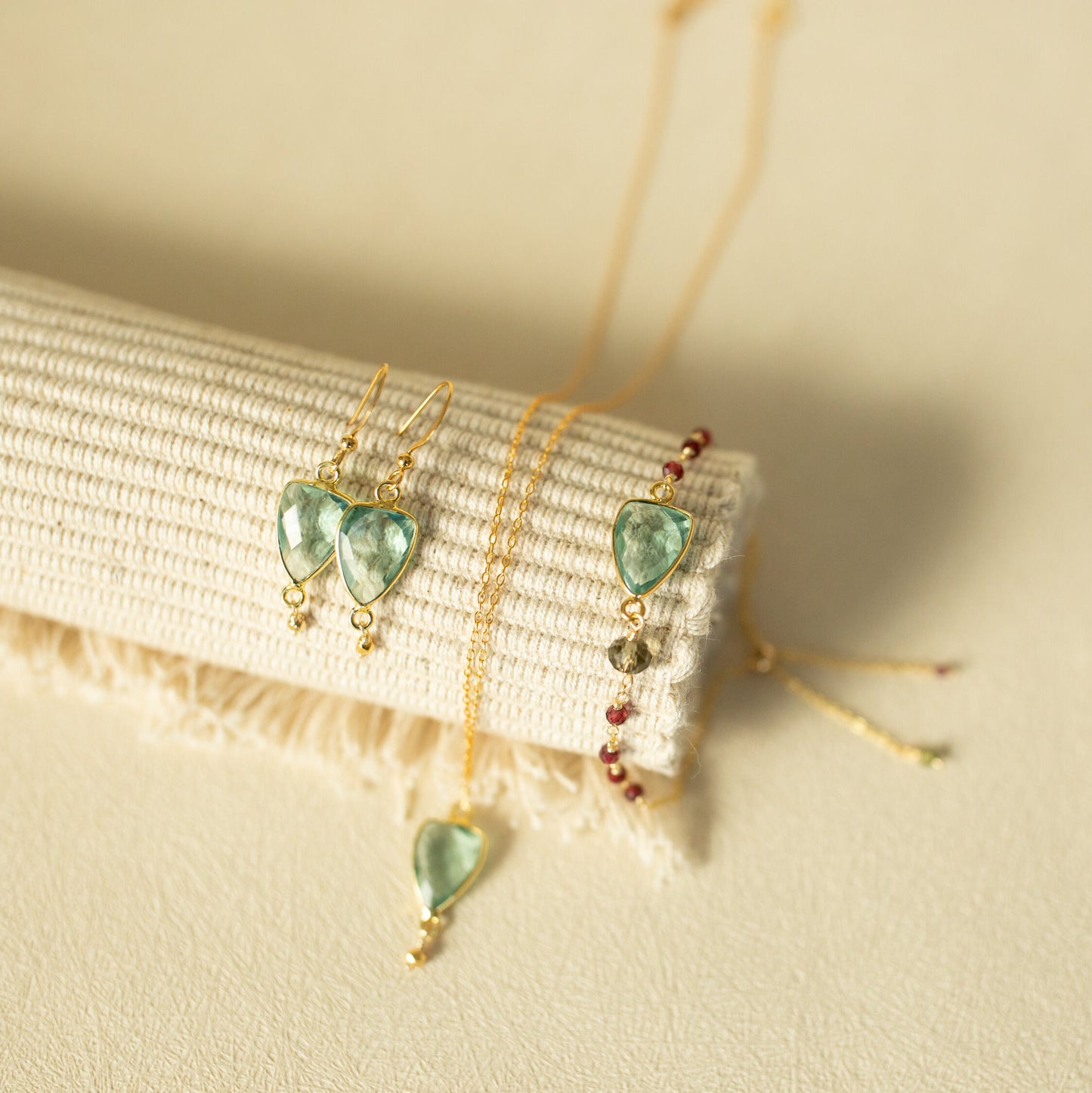 Green Amethyst Gold Isla Bracelet