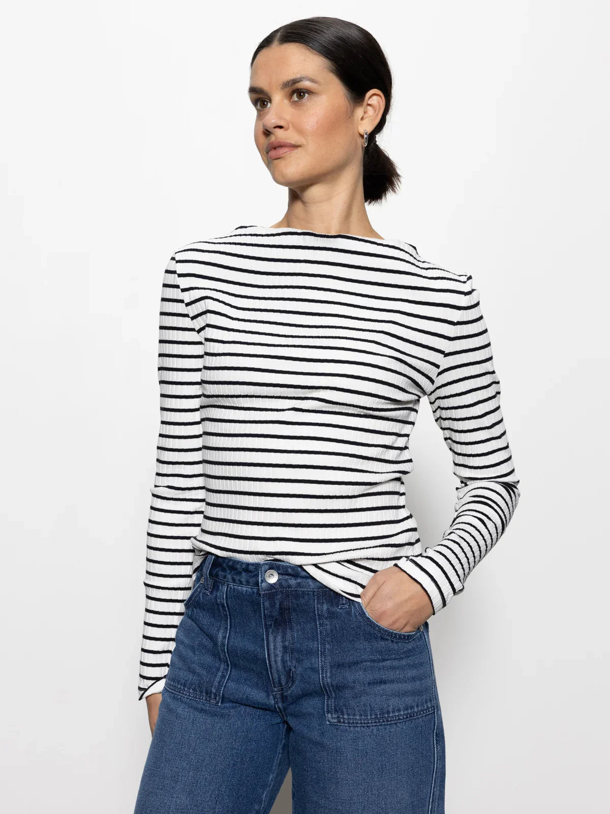 Sanctuary Long Sleeve Boatneck T-shirt