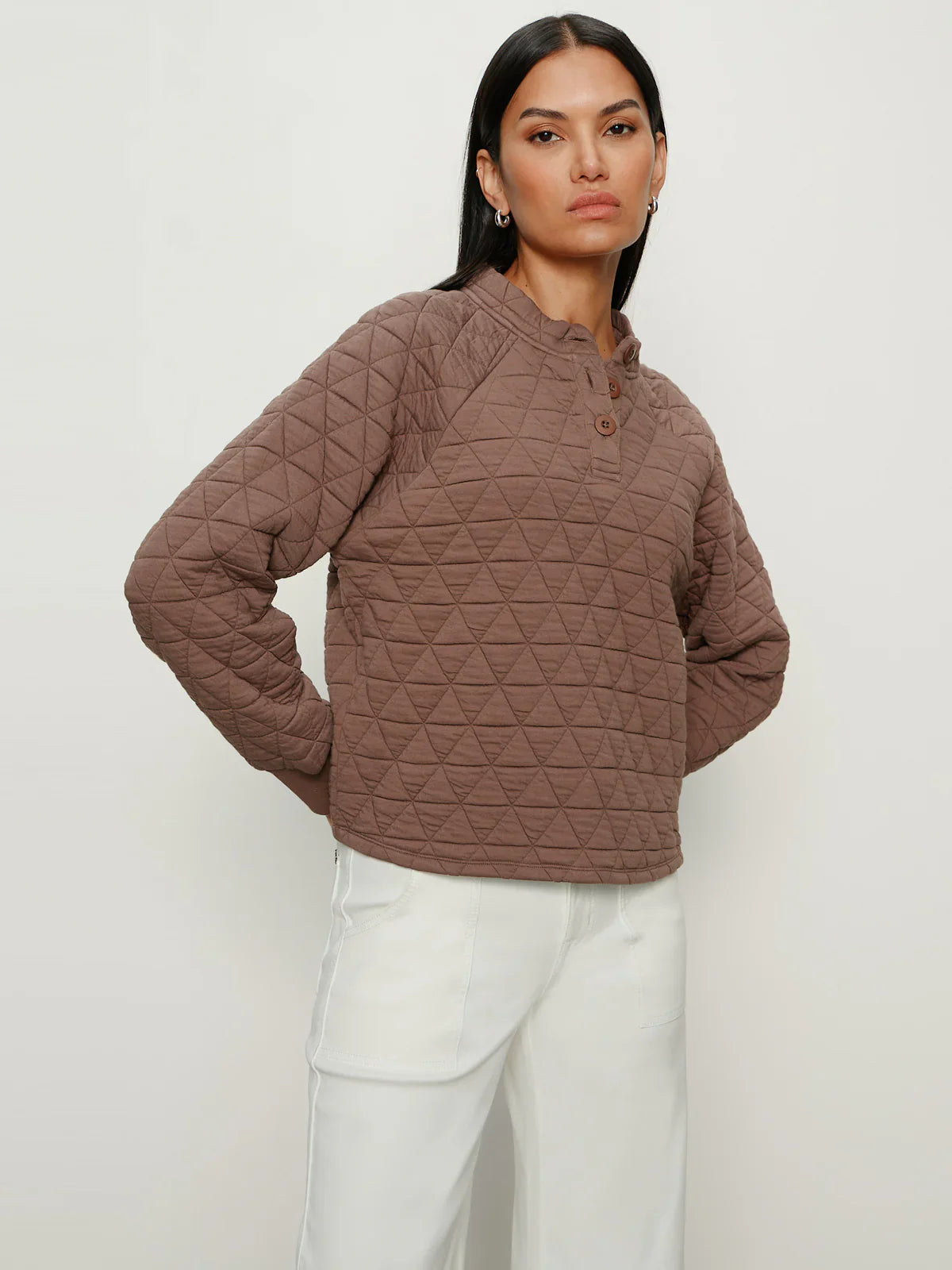 Sanctuary Quilted Button Up Popover