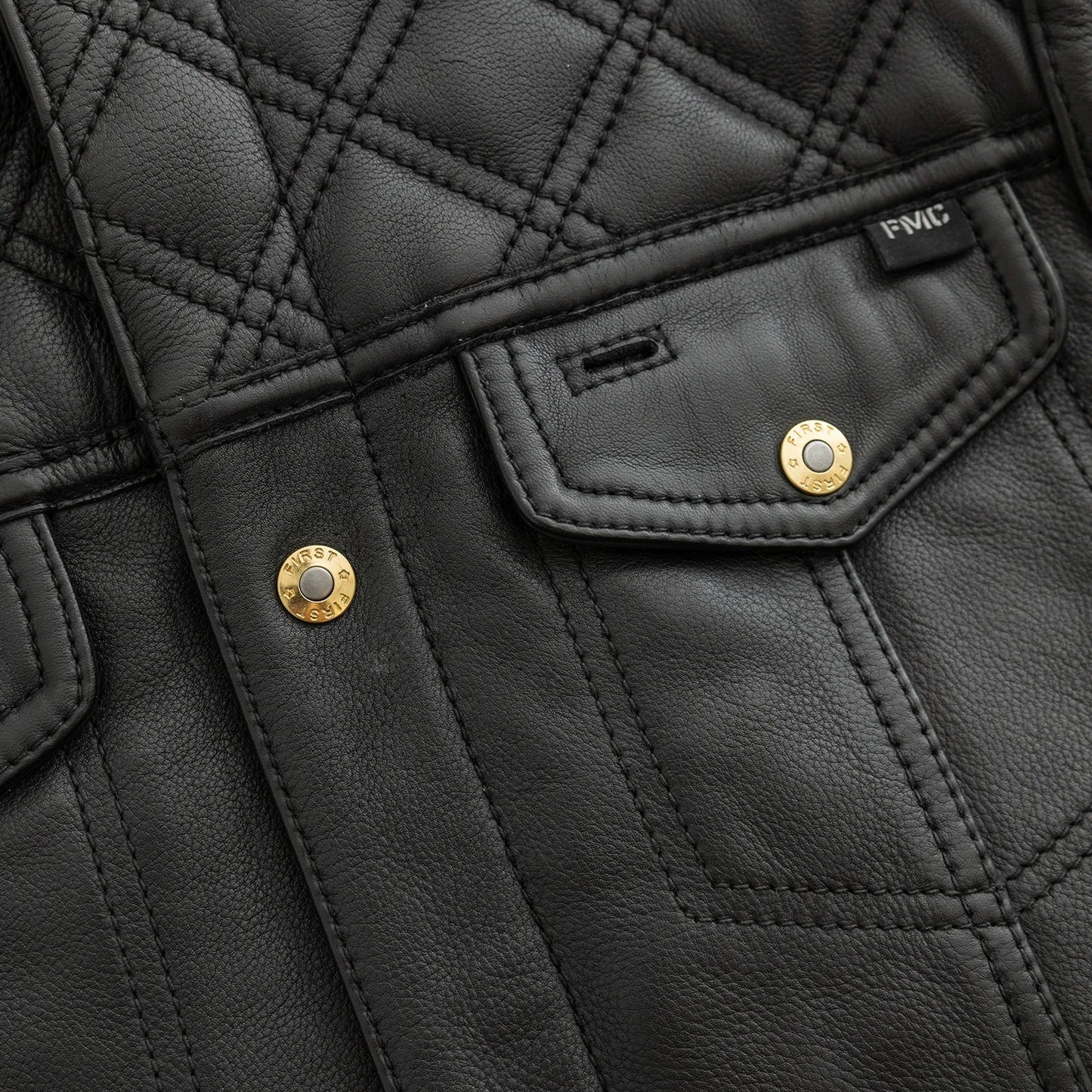 12 Gauge Men's Motorcycle Leather Vest