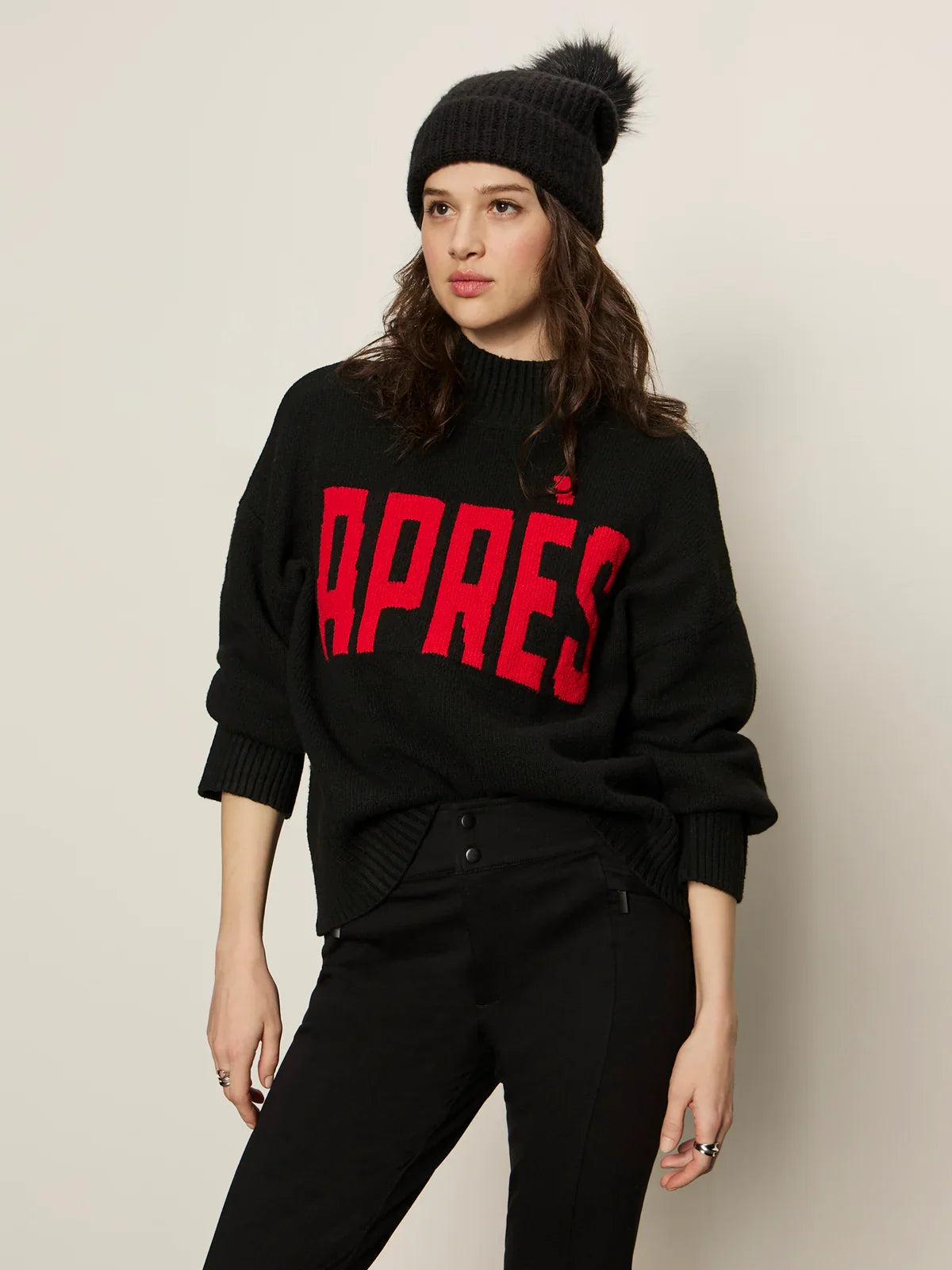 Sanctuary Apres Intarsia Hi Mock F Logo