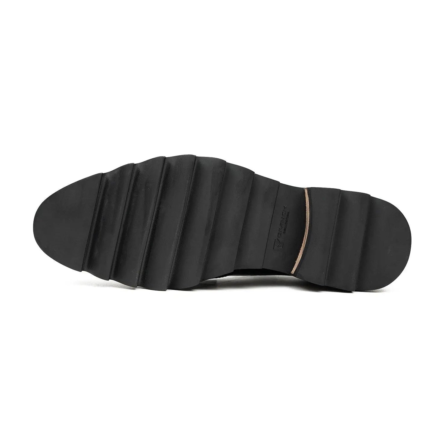 Calfskin Brogue Derby Shoes with Unique Leather Black