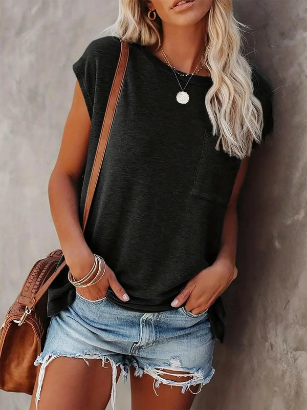 Trendsi Cap sleeve t-shirt in light colors